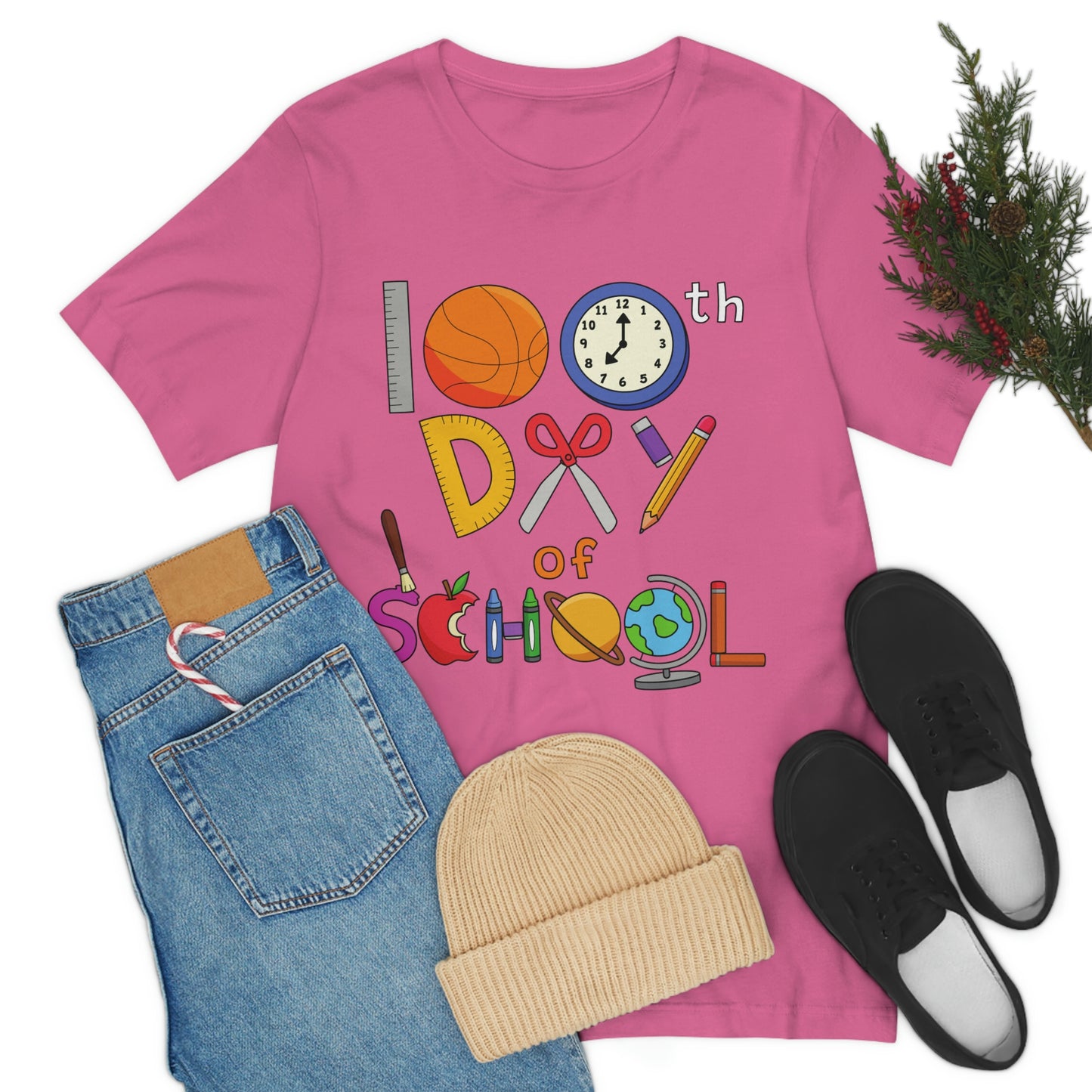100th Day of School Teacher T- Shirt - Unisex Jersey Short Sleeve Tee