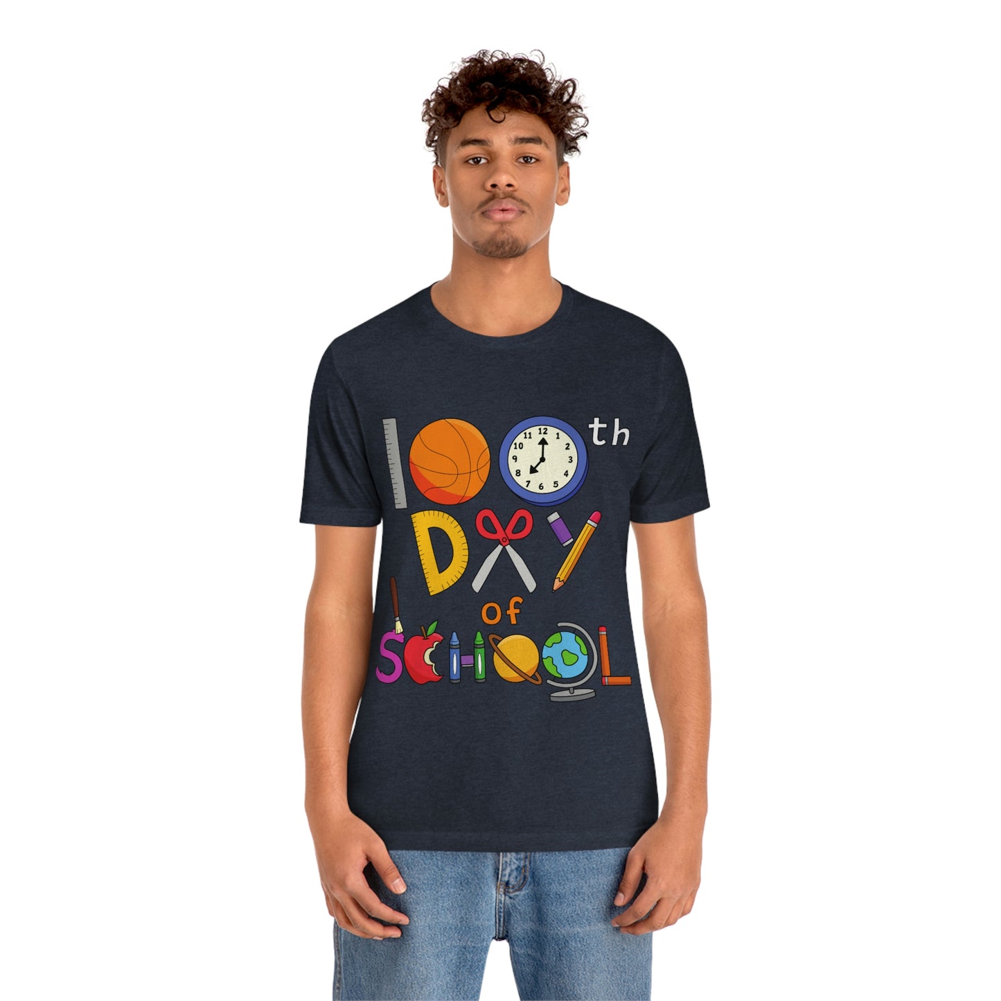 100th Day of School Teacher T- Shirt - Unisex Jersey Short Sleeve Tee