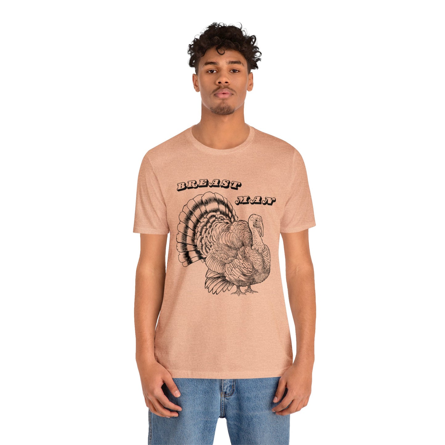 Breast Man. Thanksgiving Jersey Short Sleeve Tee