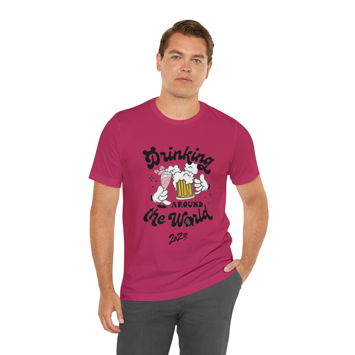 Epcot Drinking Around the World Unisex Jersey Short Sleeve Tee