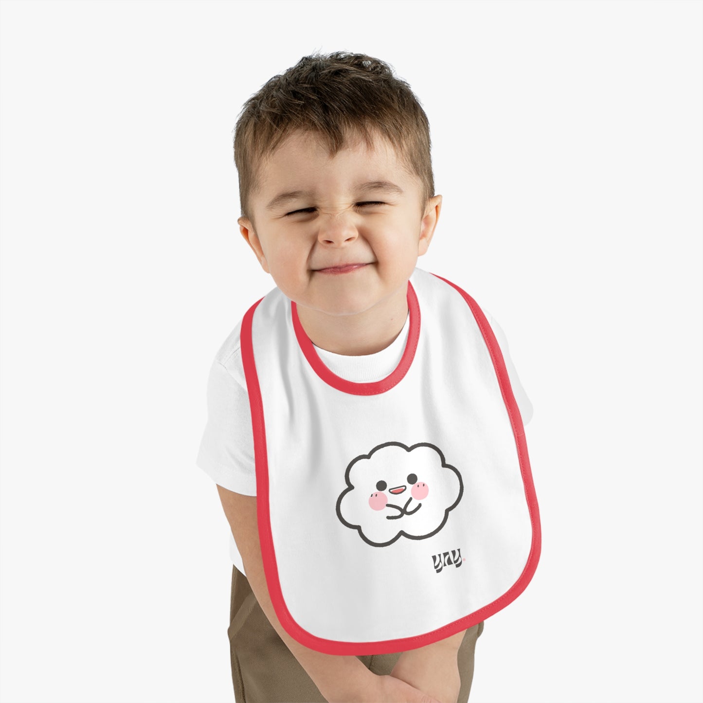 Yay- Cumulo Cuties Baby Contrast Trim Jersey Bib