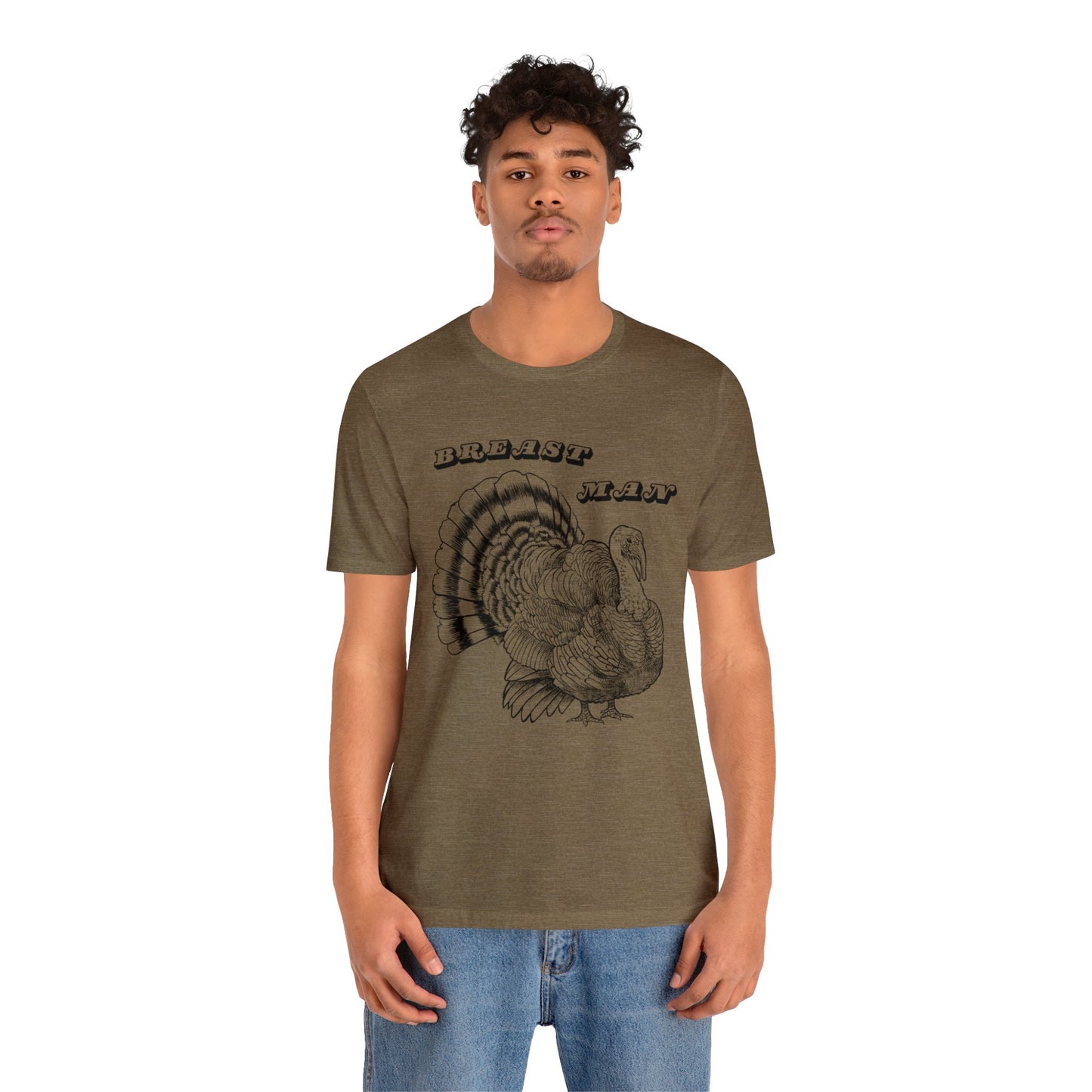 Breast Man. Thanksgiving Jersey Short Sleeve Tee