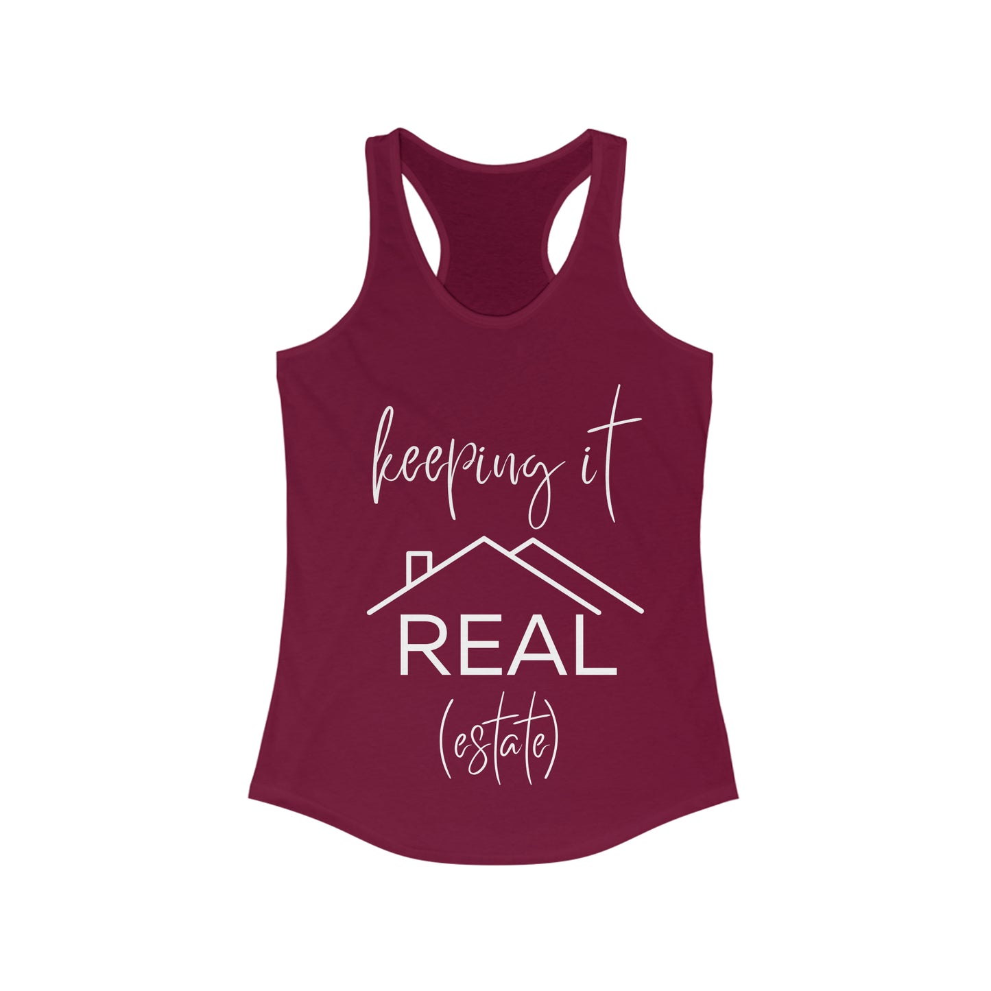 Keeping It Real Estate- Women's Ideal Racerback Tank