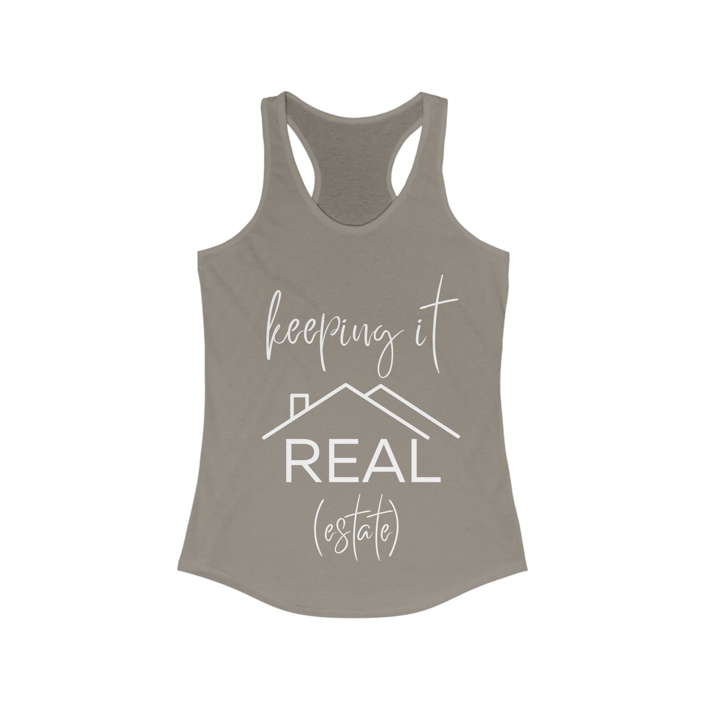 Keeping It Real Estate- Women's Ideal Racerback Tank