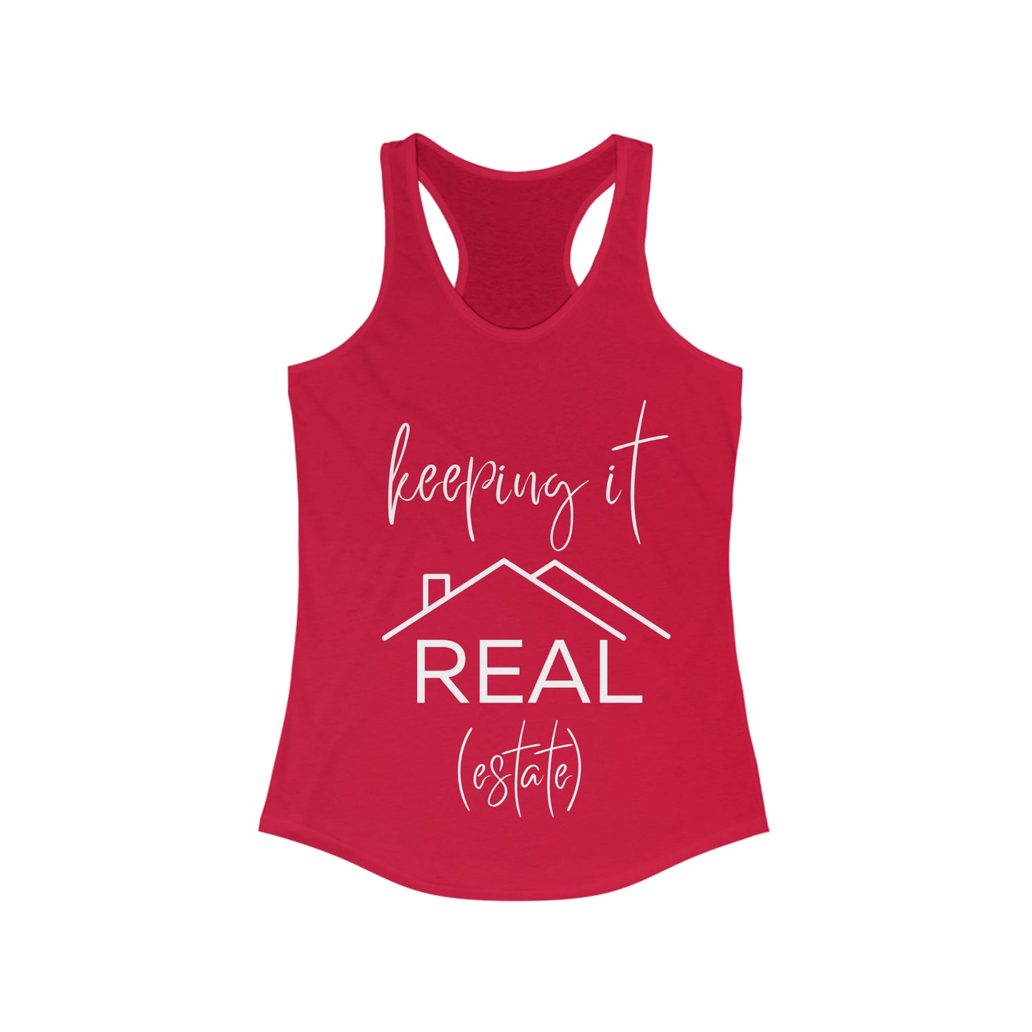 Keeping It Real Estate- Women's Ideal Racerback Tank