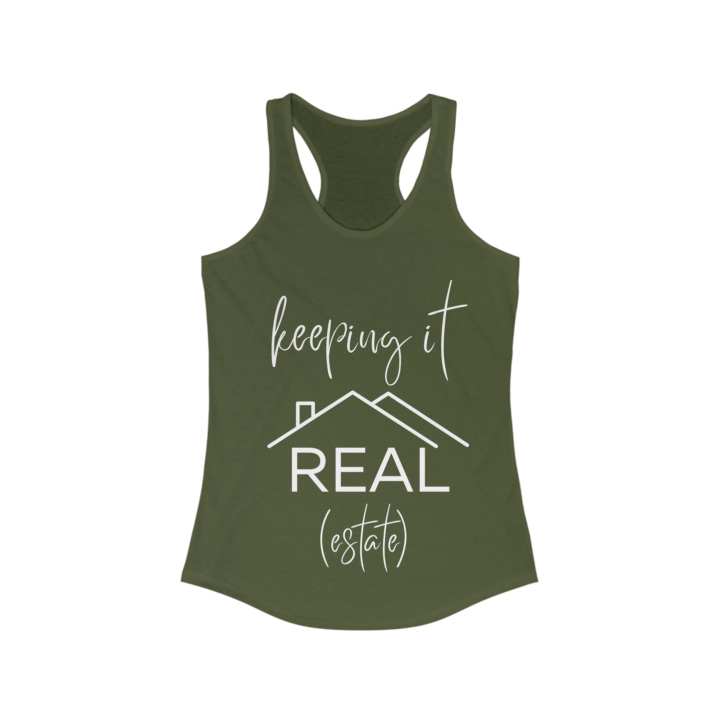 Keeping It Real Estate- Women's Ideal Racerback Tank