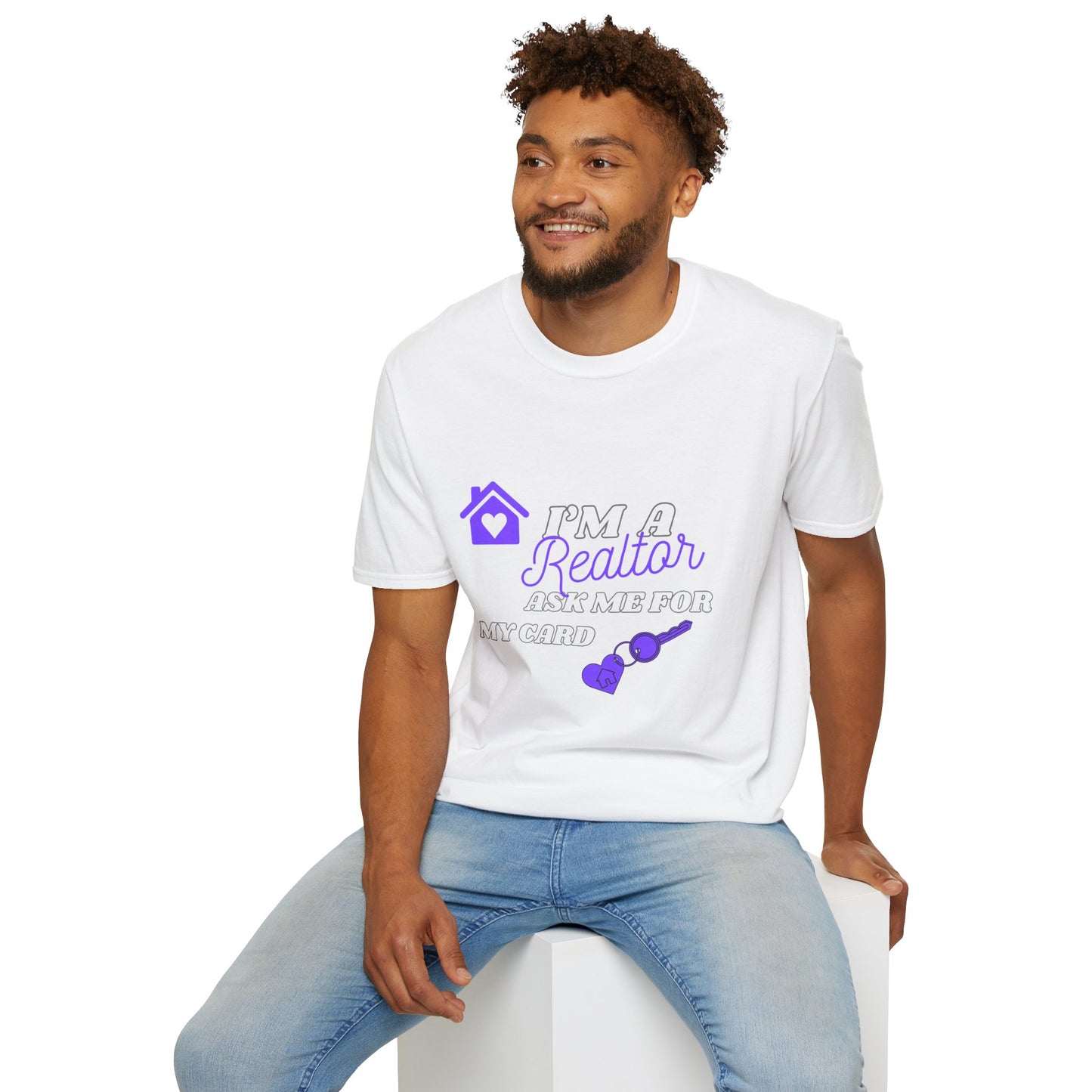 I'm a Realtor Ask me for my card - Perfect for Open Houses and Real Estate Events (purple)
