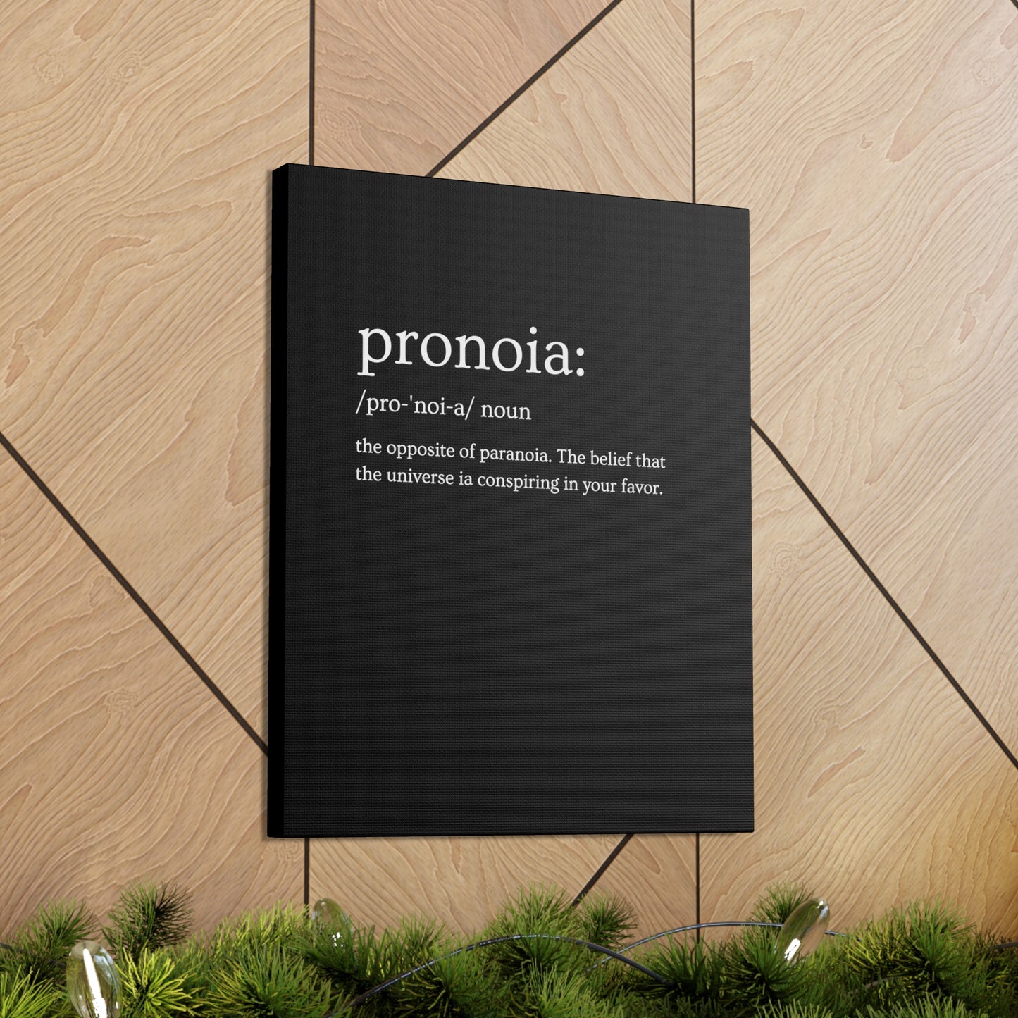 Pronoia - definition Canvas Gallery Wraps