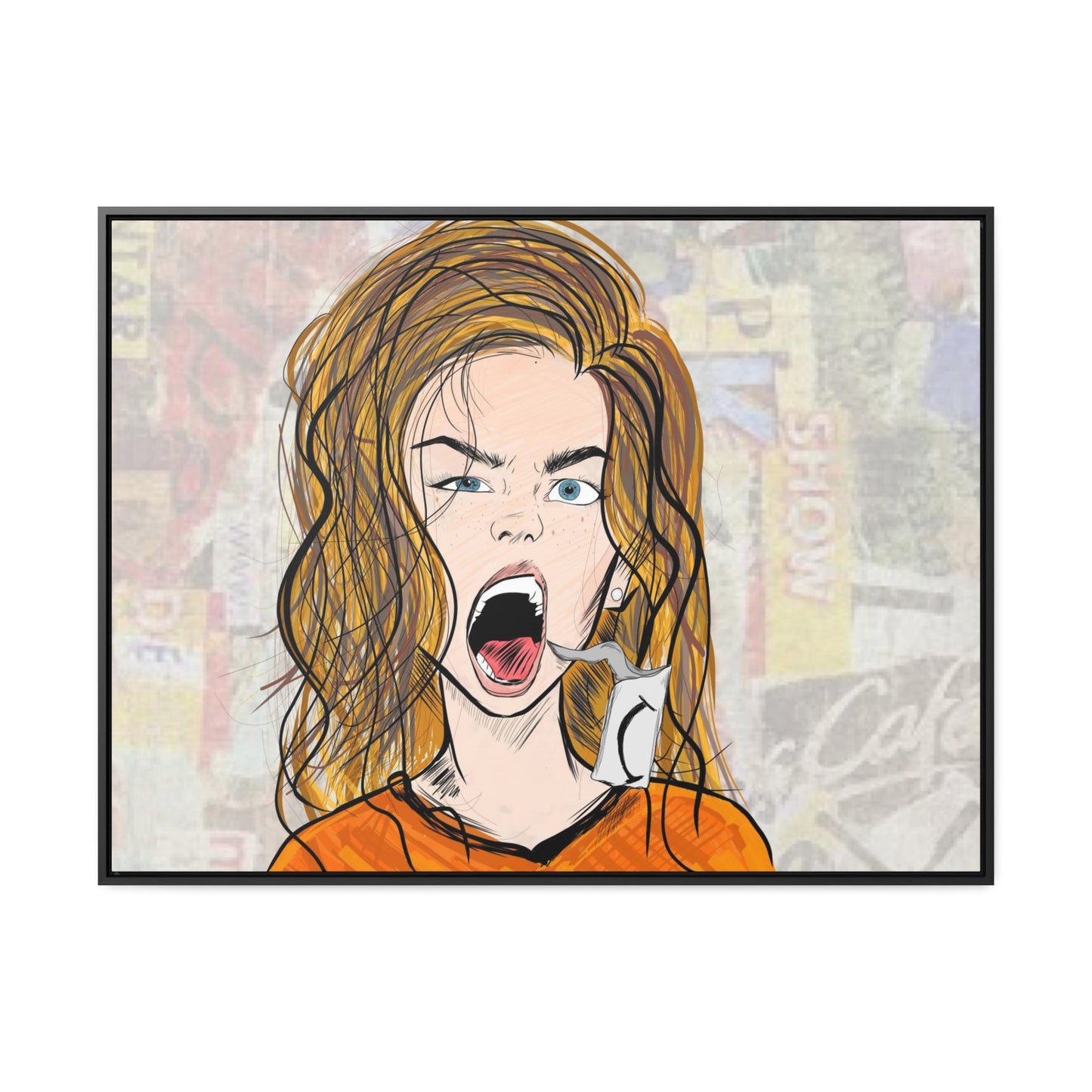 R3B3L - Digital Art Canvas Print By Vanessa Gonzalez -Gallery Canvas Wrapped