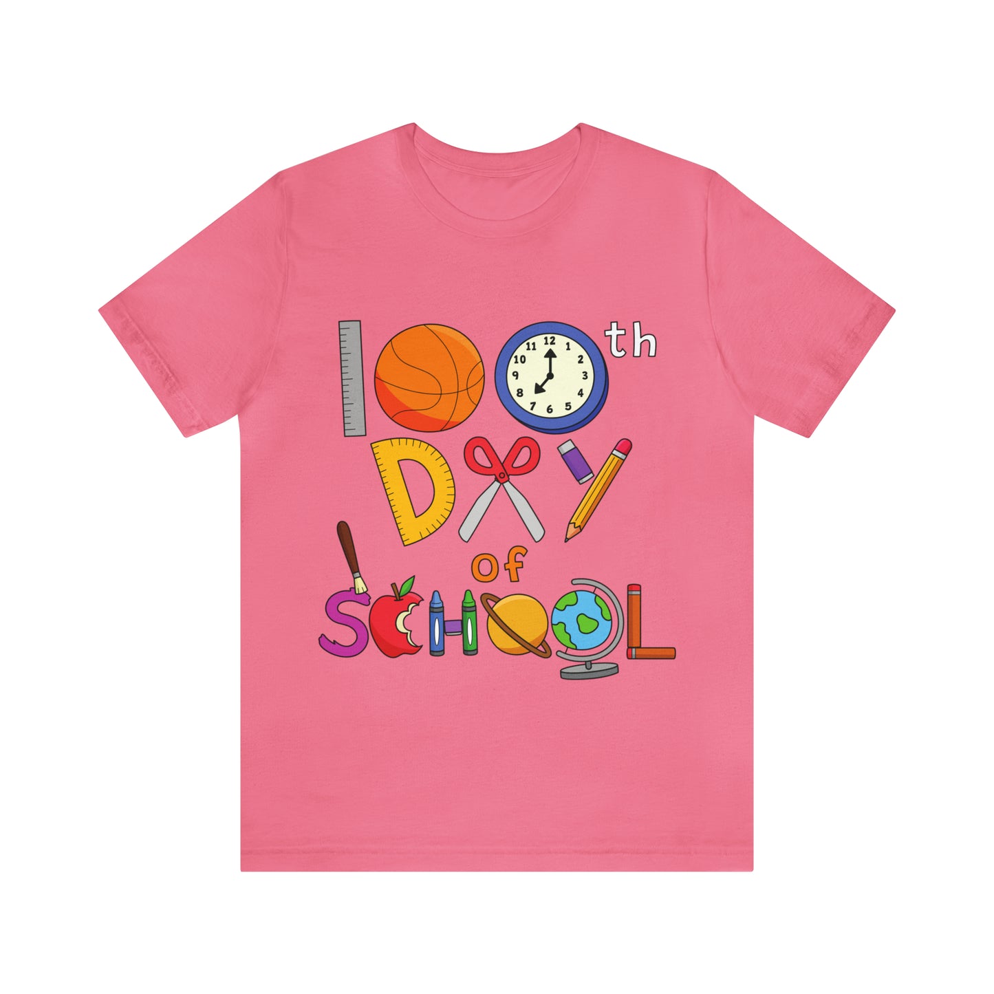 100th Day of School Teacher T- Shirt - Unisex Jersey Short Sleeve Tee