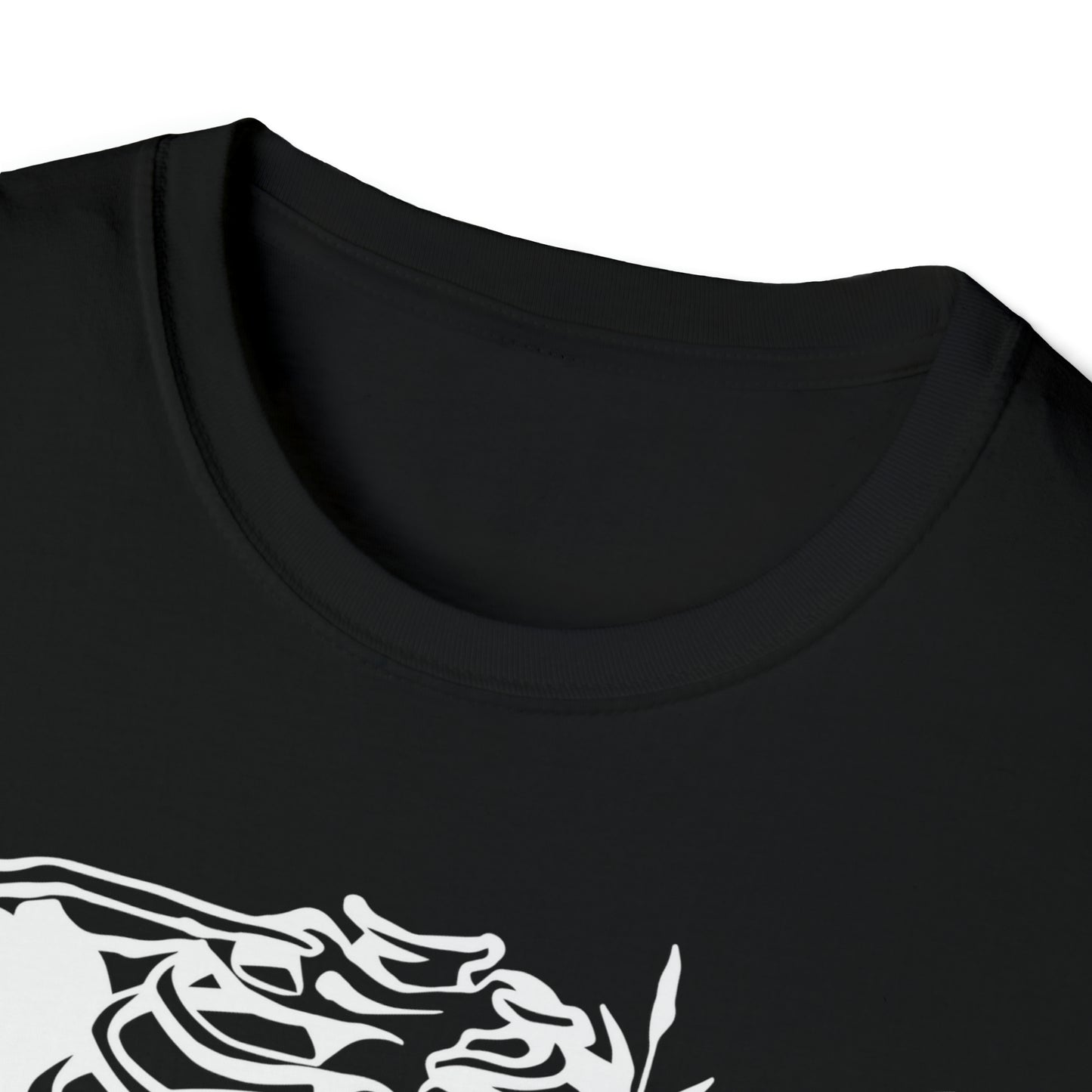 Skeleton Ribs with flowers Unisex Softstyle T-Shirt