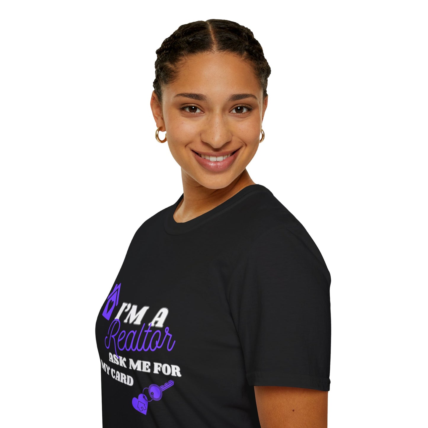 I'm a Realtor Ask me for my card - Perfect for Open Houses and Real Estate Events (purple)