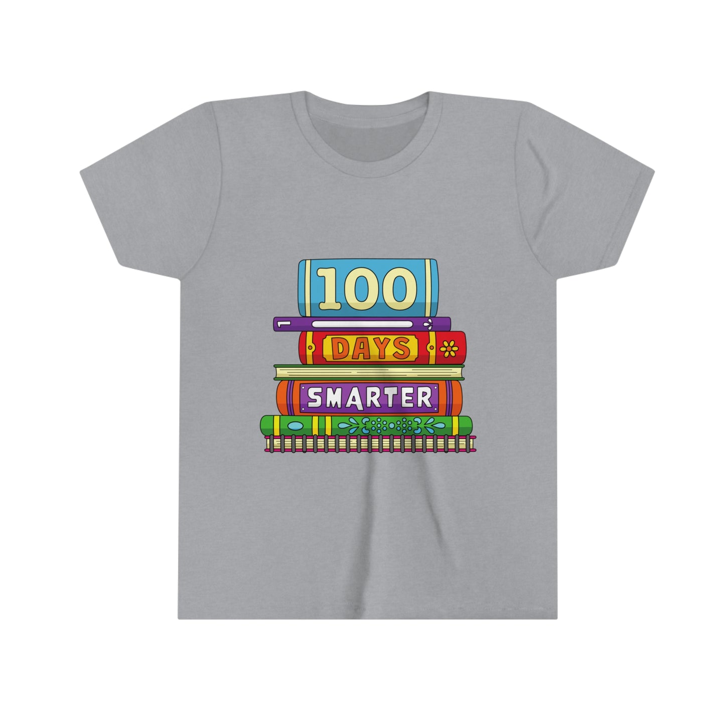 100 days smarter - 100 days of school Youth Short Sleeve Tee