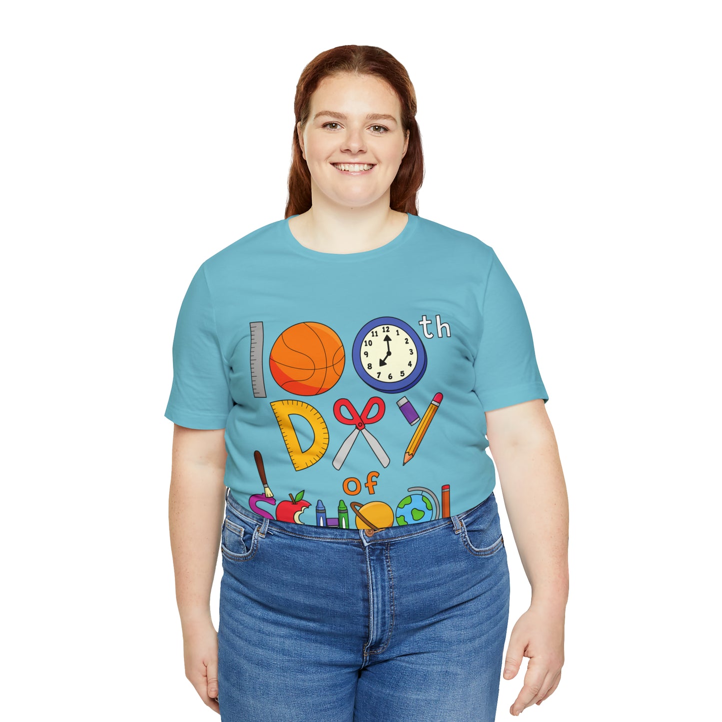 100th Day of School Teacher T- Shirt - Unisex Jersey Short Sleeve Tee