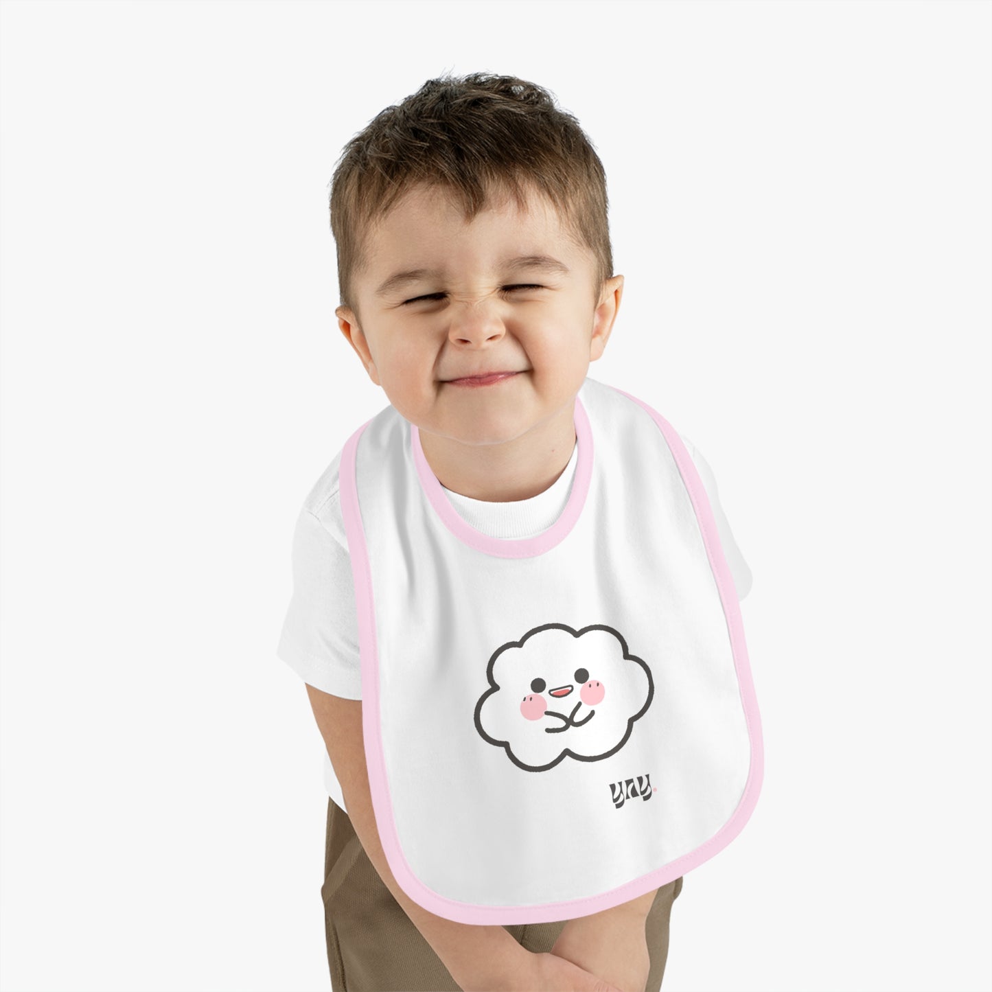 Yay- Cumulo Cuties Baby Contrast Trim Jersey Bib