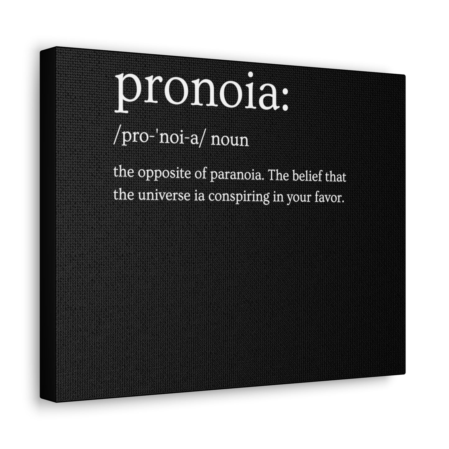 Pronoia - definition Canvas Gallery Wraps