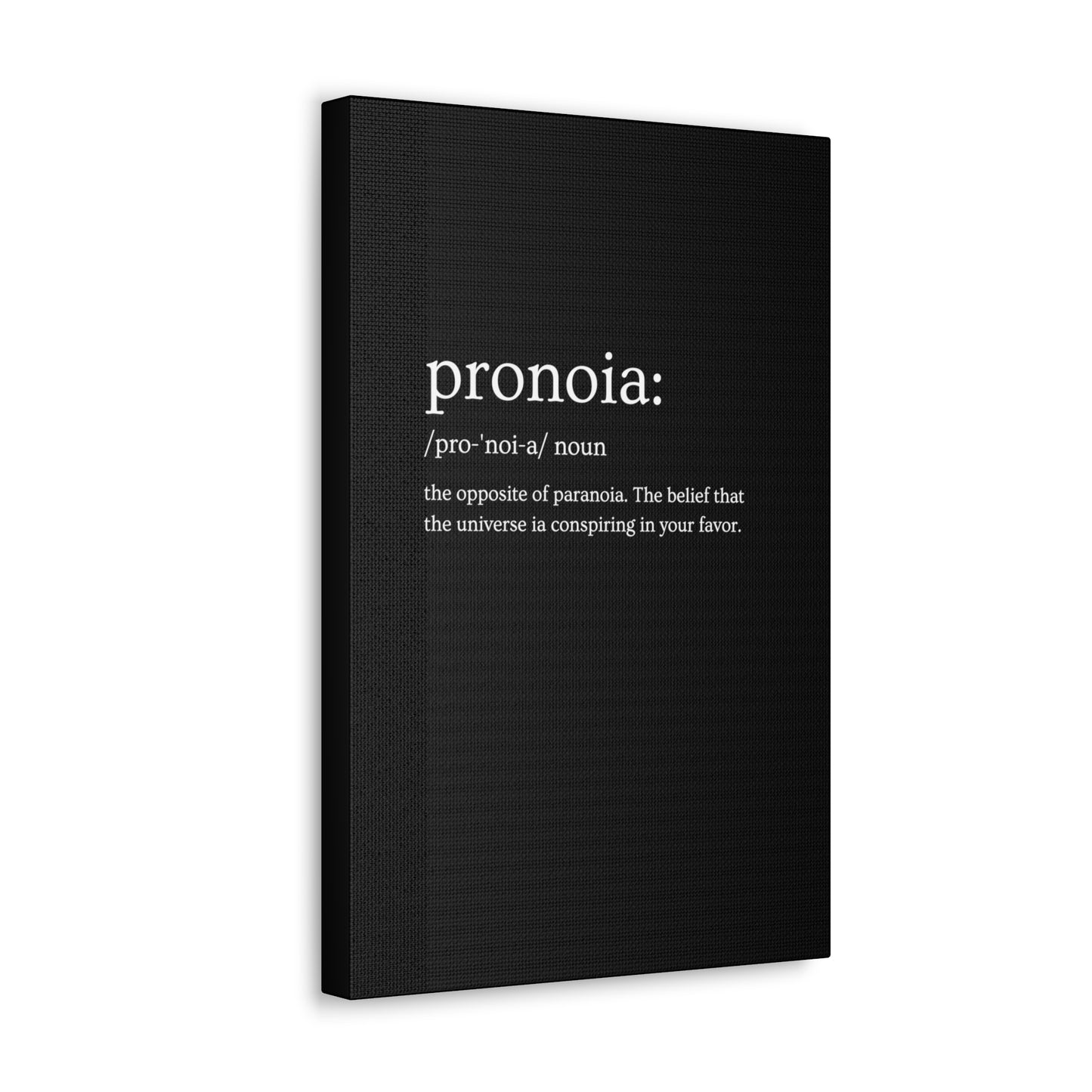 Pronoia - definition Canvas Gallery Wraps