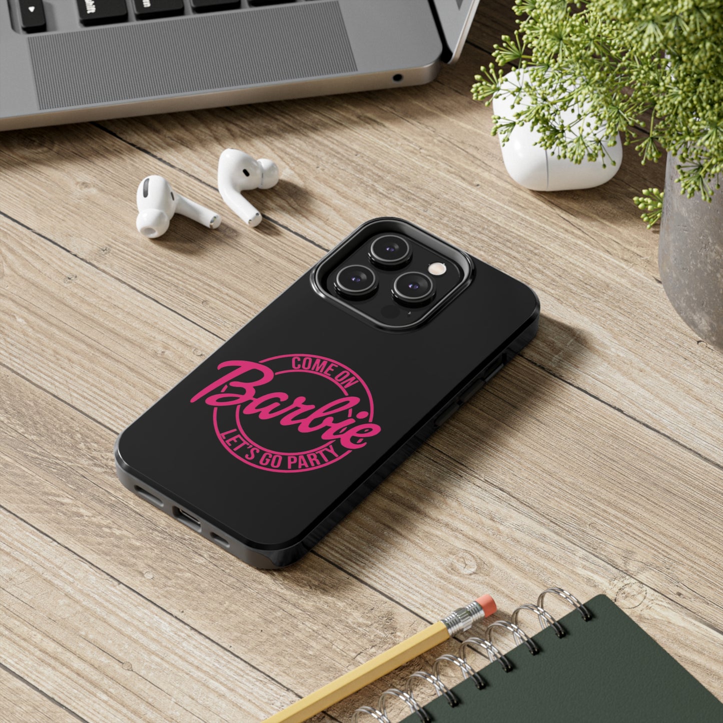 Come on Barbie Lets Go Party Black Tough Phone Case
