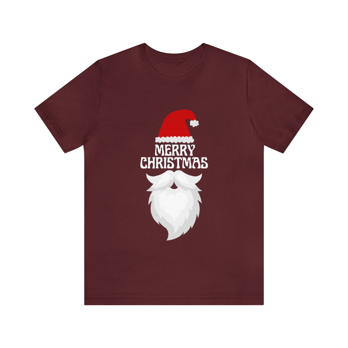 Merry Christmas Bearded Santa Unisex Jersey Short Sleeve Tee