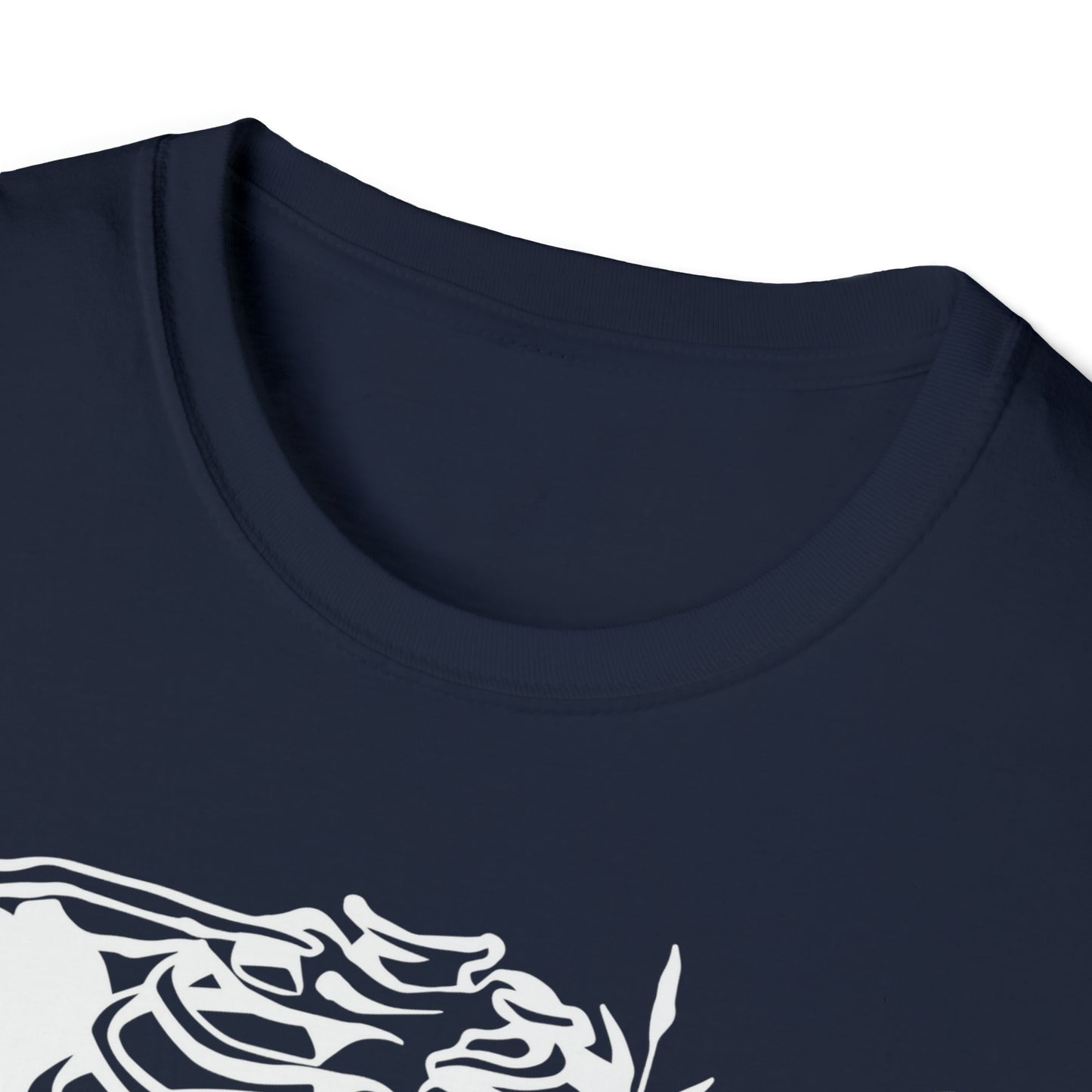 Skeleton Ribs with flowers Unisex Softstyle T-Shirt