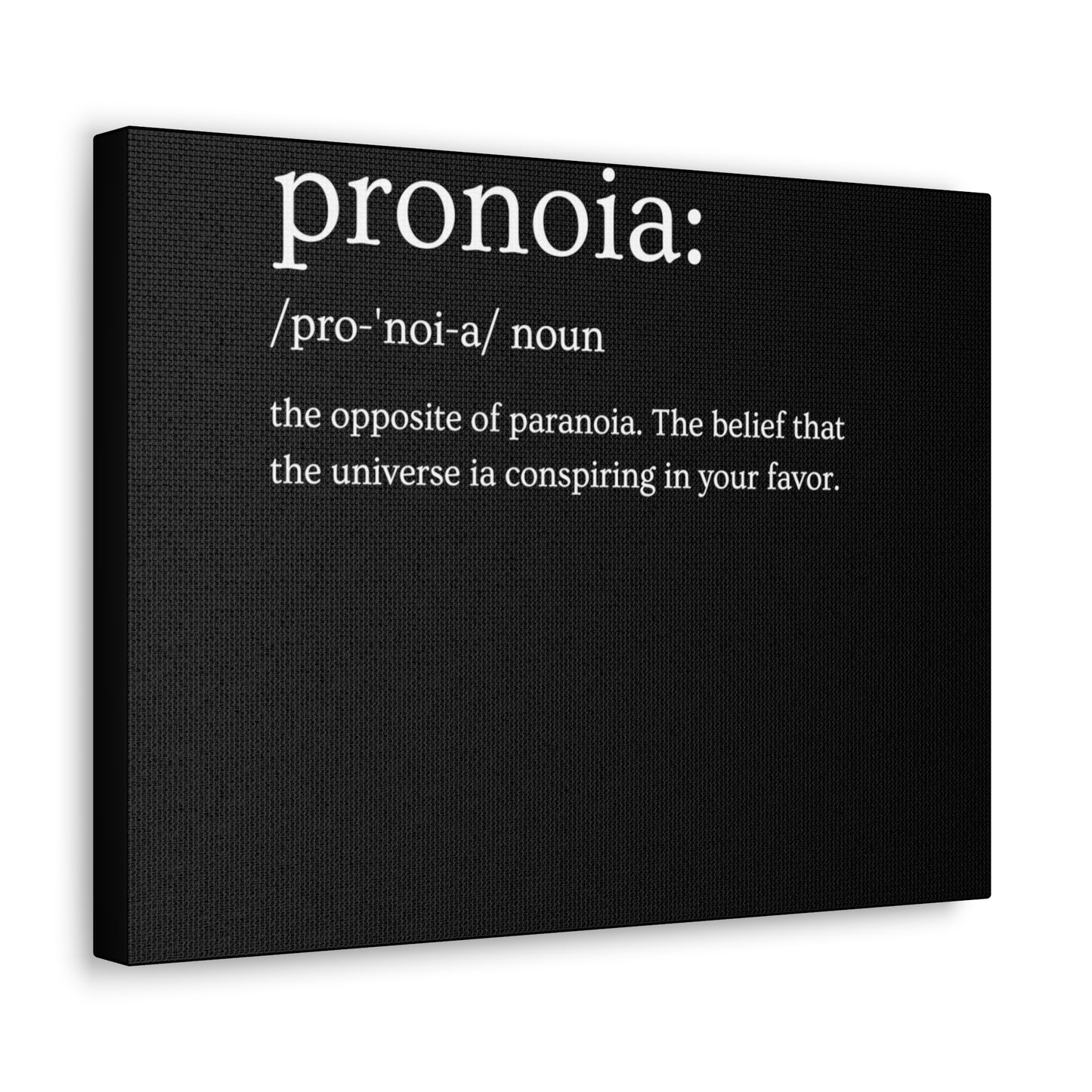 Pronoia - definition Canvas Gallery Wraps