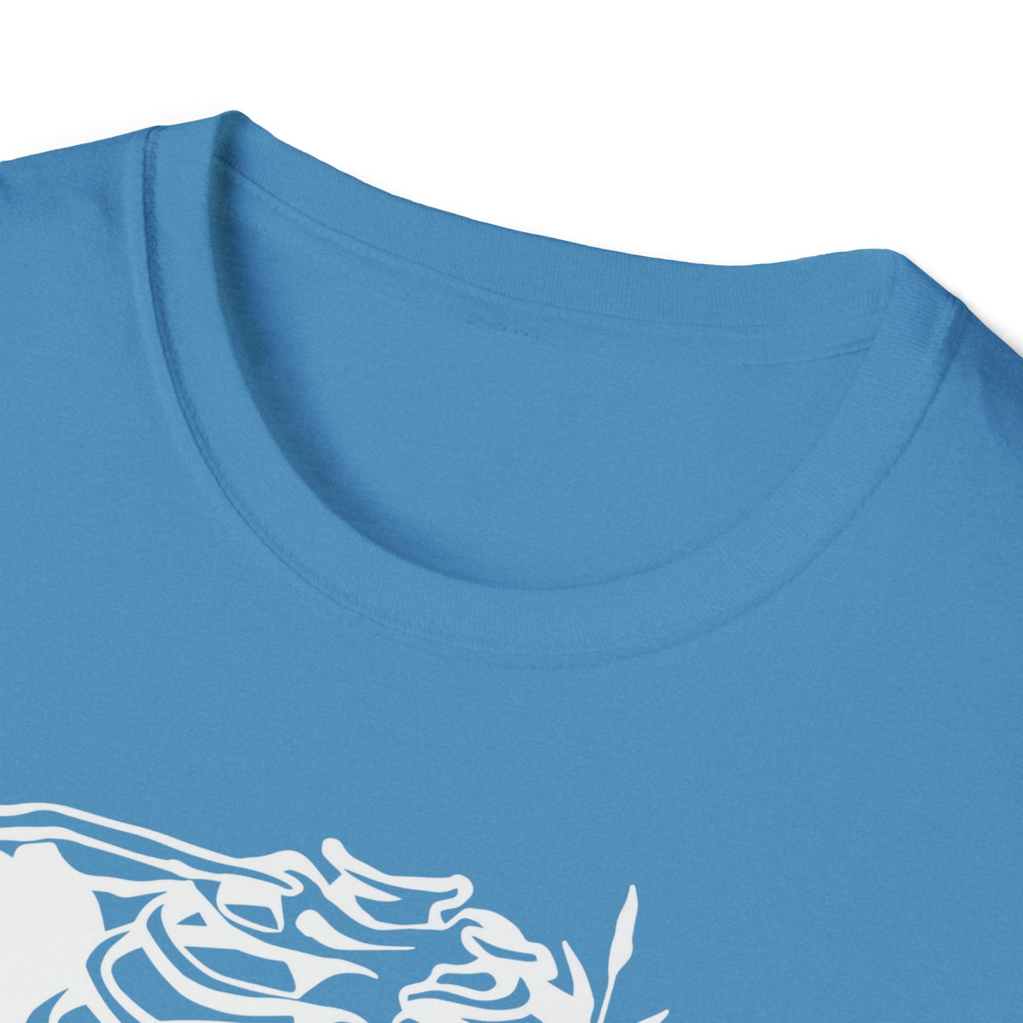 Skeleton Ribs with flowers Unisex Softstyle T-Shirt