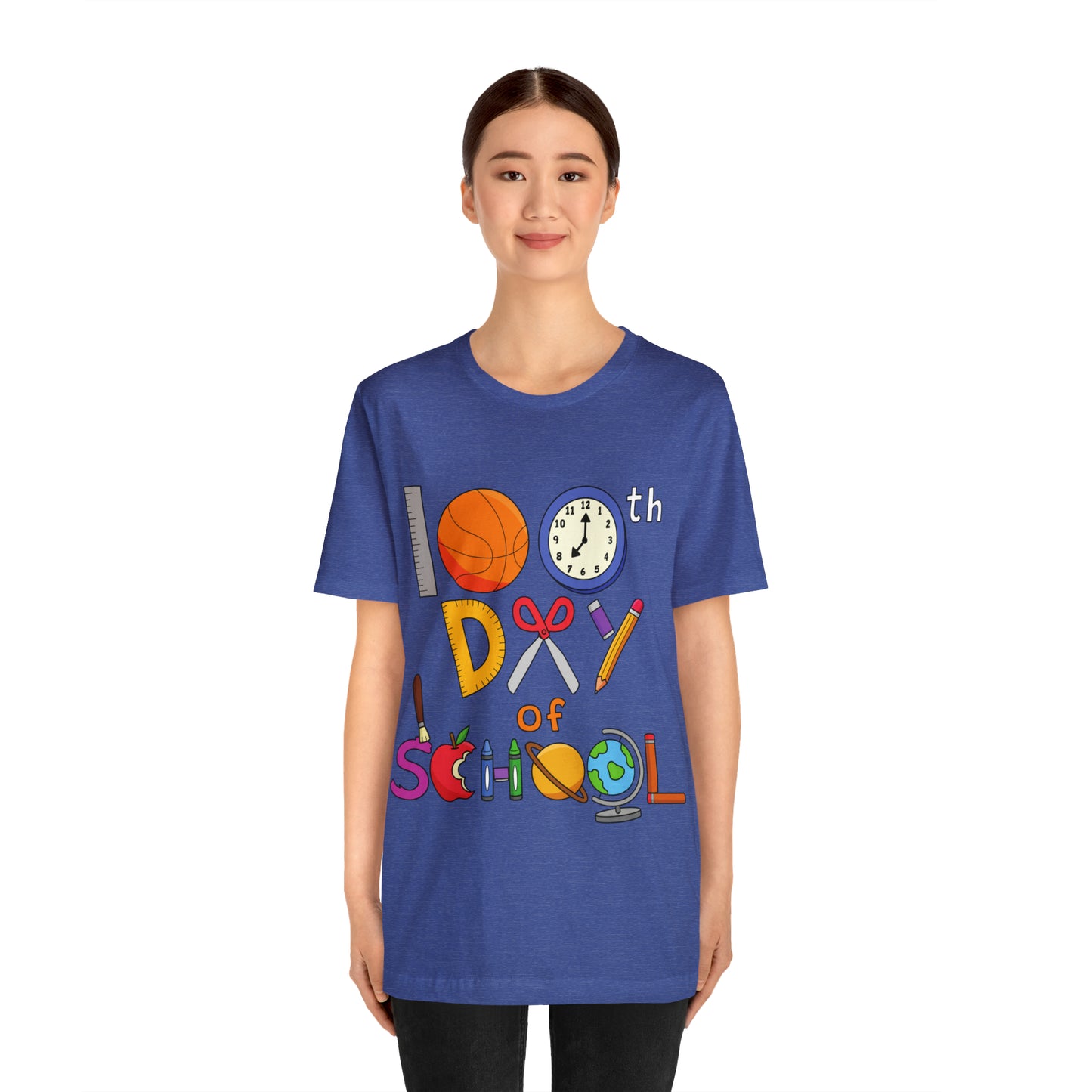 100th Day of School Teacher T- Shirt - Unisex Jersey Short Sleeve Tee
