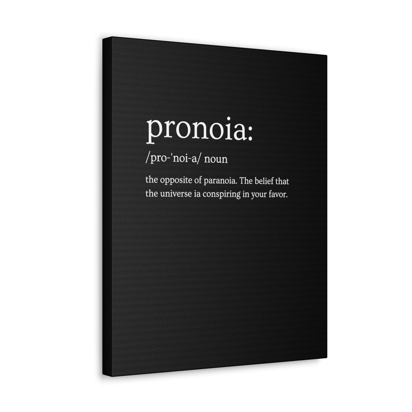 Pronoia - definition Canvas Gallery Wraps