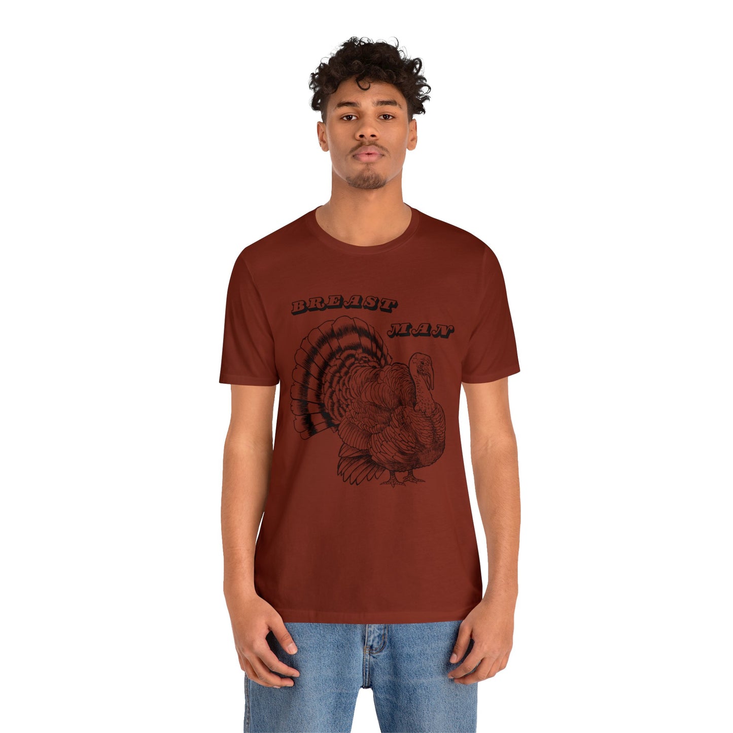 Breast Man. Thanksgiving Jersey Short Sleeve Tee