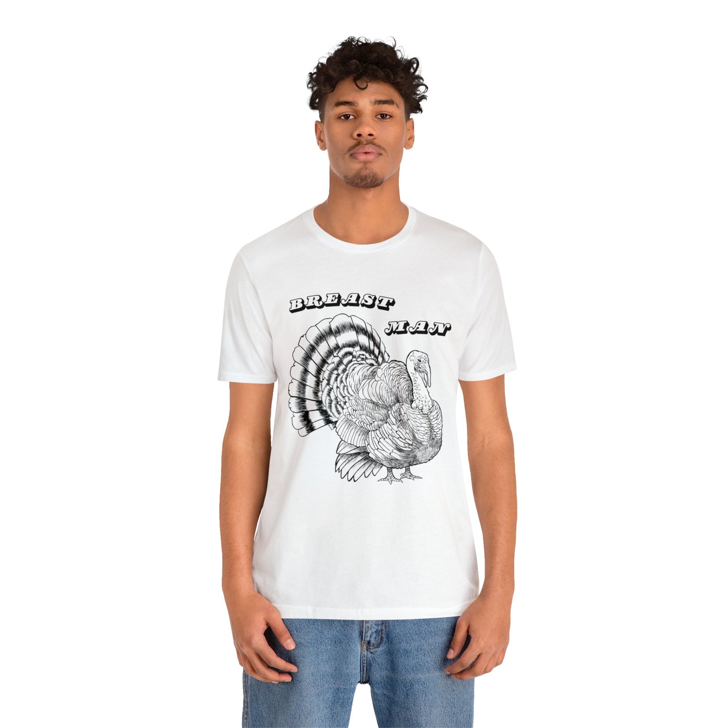Breast Man. Thanksgiving Jersey Short Sleeve Tee