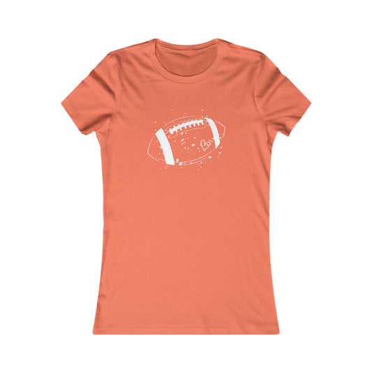 Football White Design Women's Favorite Tee