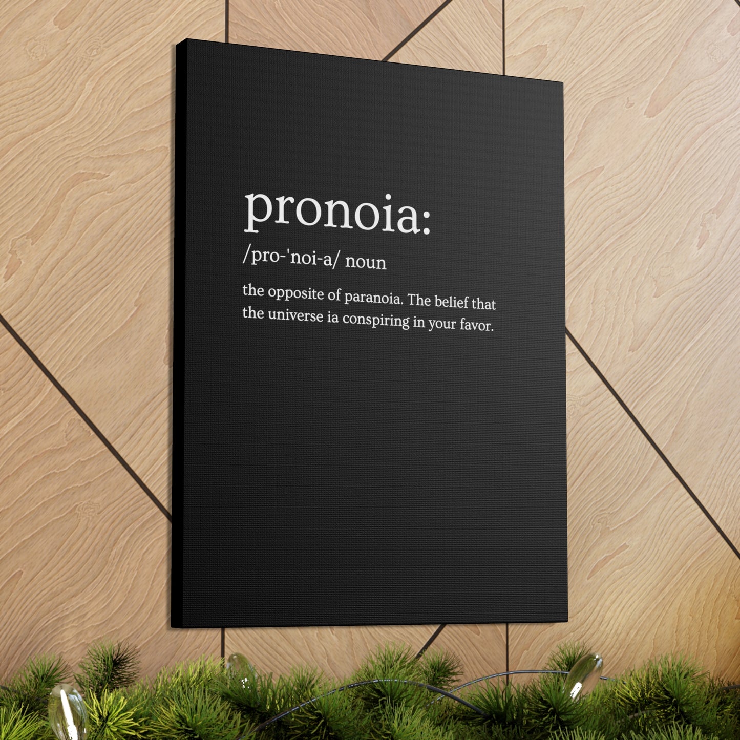 Pronoia - definition Canvas Gallery Wraps