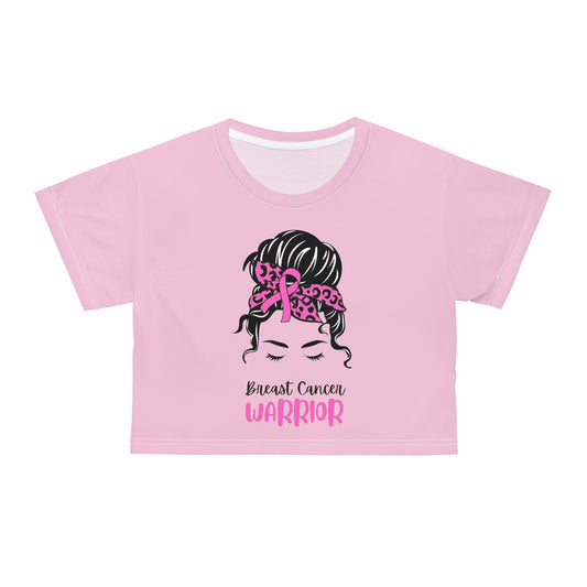 Breast Cancer Warrior Cropped T
