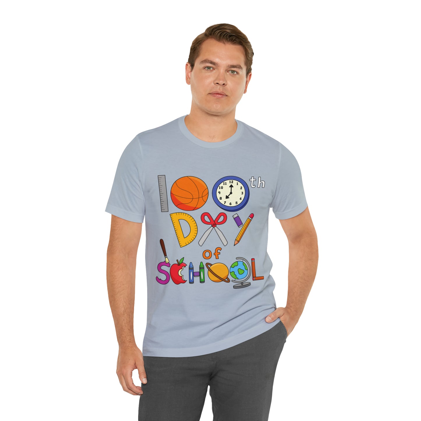 100th Day of School Teacher T- Shirt - Unisex Jersey Short Sleeve Tee