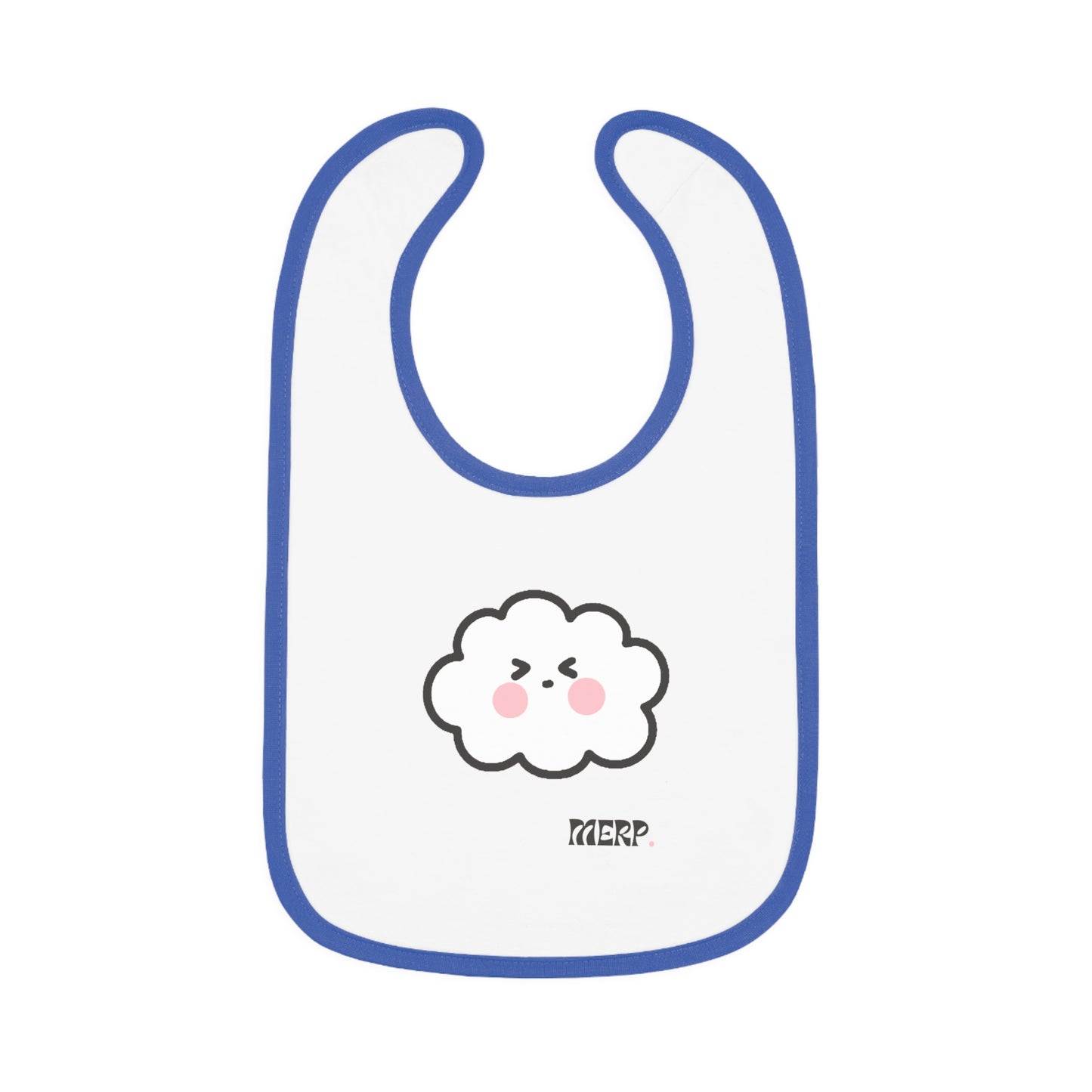 Merp- Cumulo Cuties Baby Contrast Trim Jersey Bib