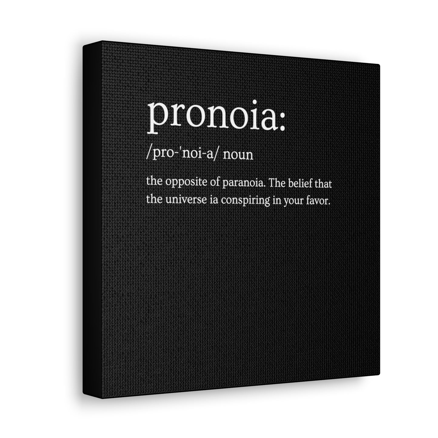 Pronoia - definition Canvas Gallery Wraps