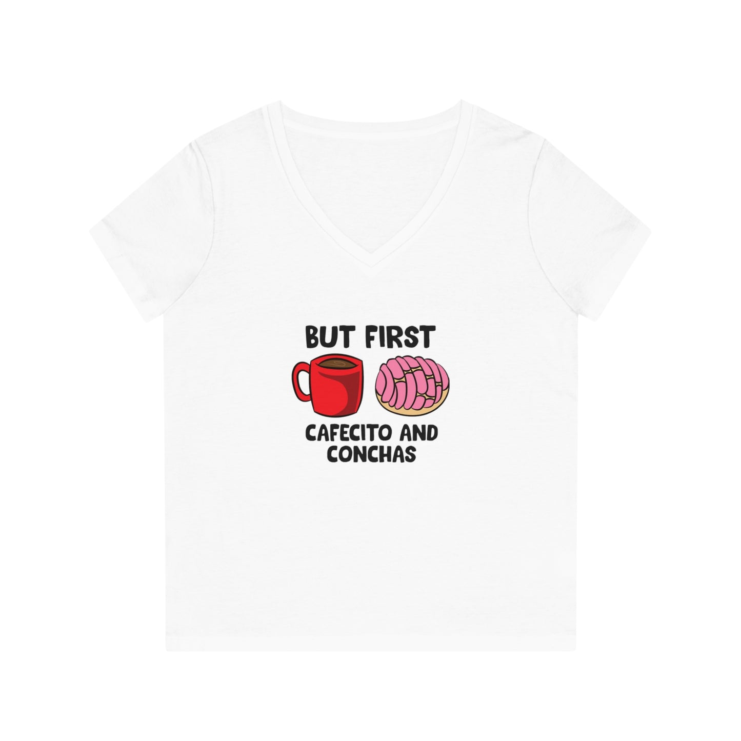 But First Cafecito & Conchas V-Neck T-Shirt
