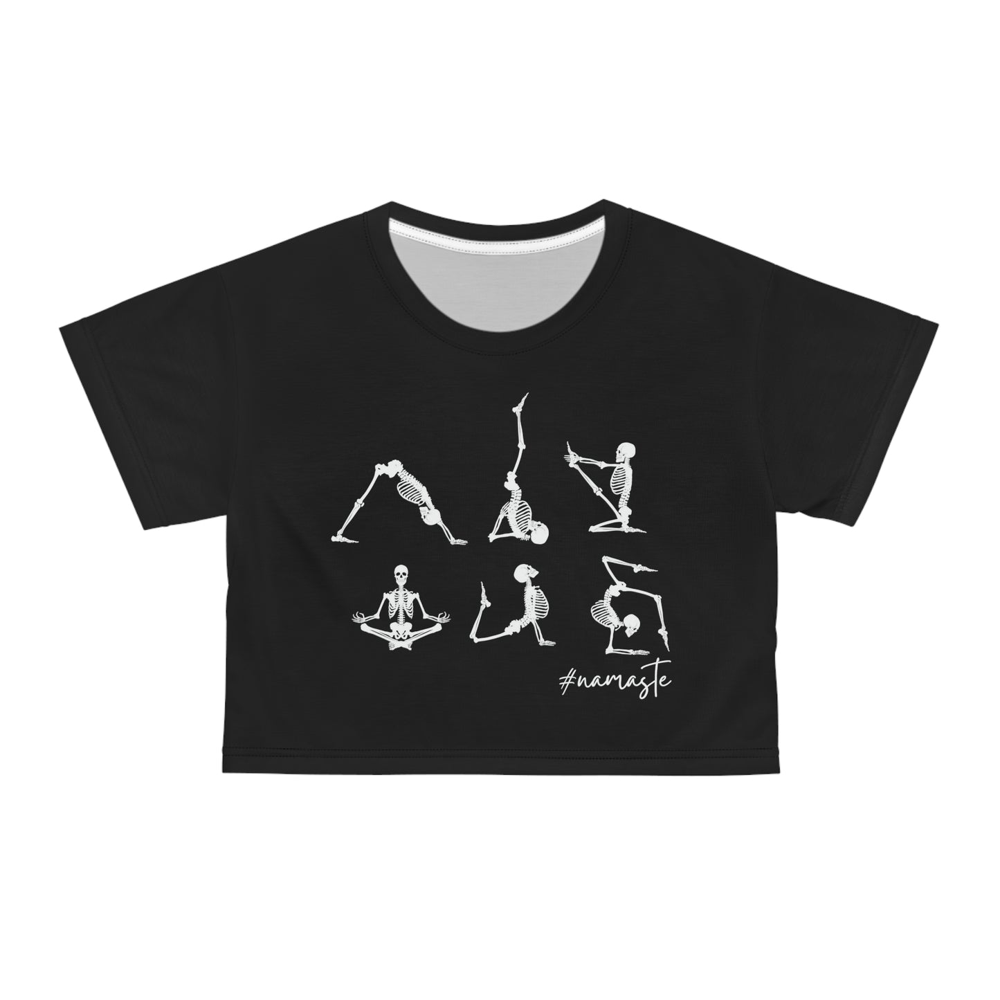 Skeletons Namaste Crop Top