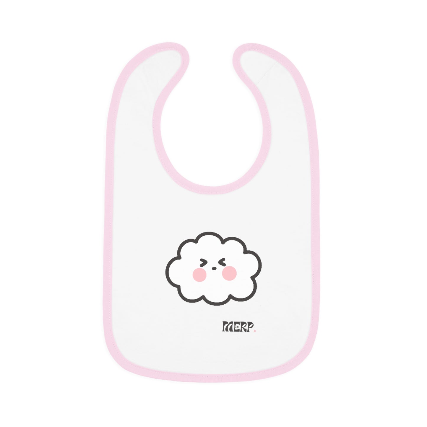 Merp- Cumulo Cuties Baby Contrast Trim Jersey Bib