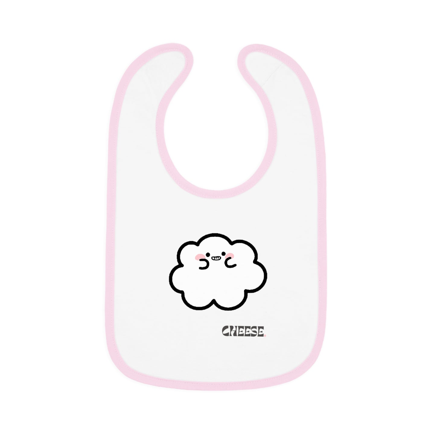 Cheese- Cumulo Cuties Baby Contrast Trim Jersey Bib