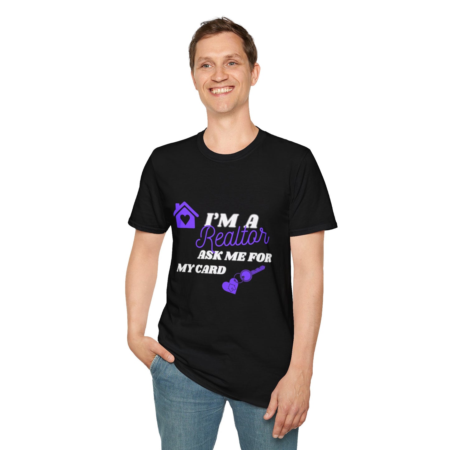 I'm a Realtor Ask me for my card - Perfect for Open Houses and Real Estate Events (purple)