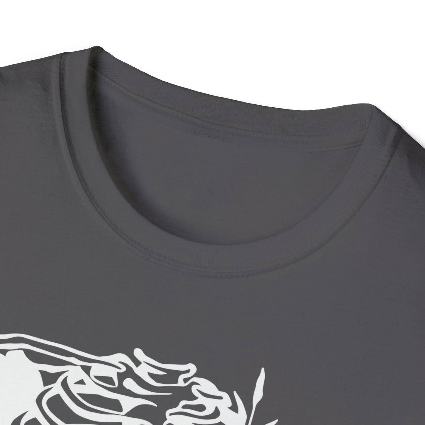 Skeleton Ribs with flowers Unisex Softstyle T-Shirt