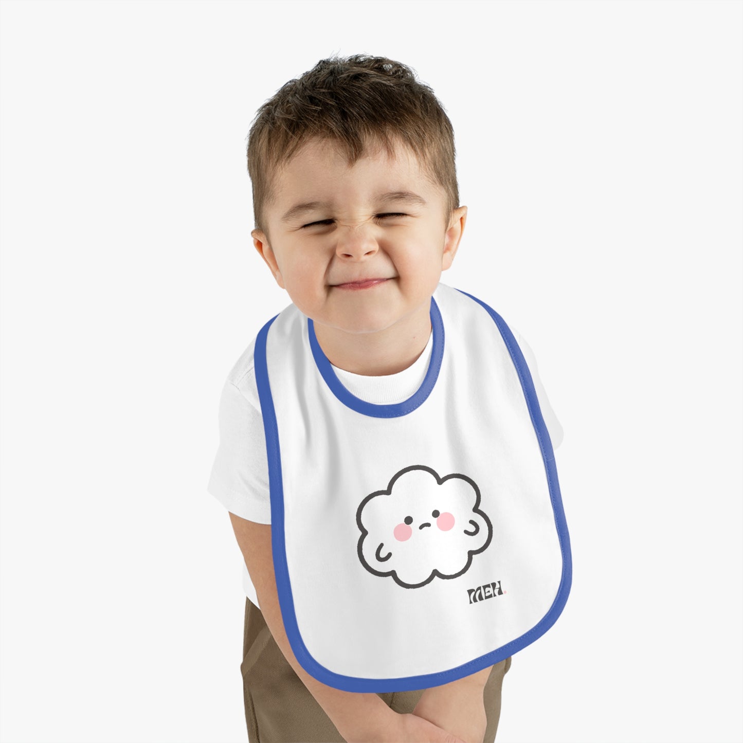 Meh- Cumulo Cuties Baby Contrast Trim Jersey Bib