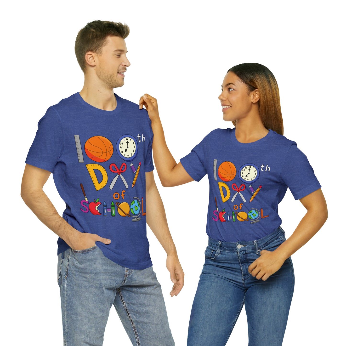 100th Day of School Teacher T- Shirt - Unisex Jersey Short Sleeve Tee