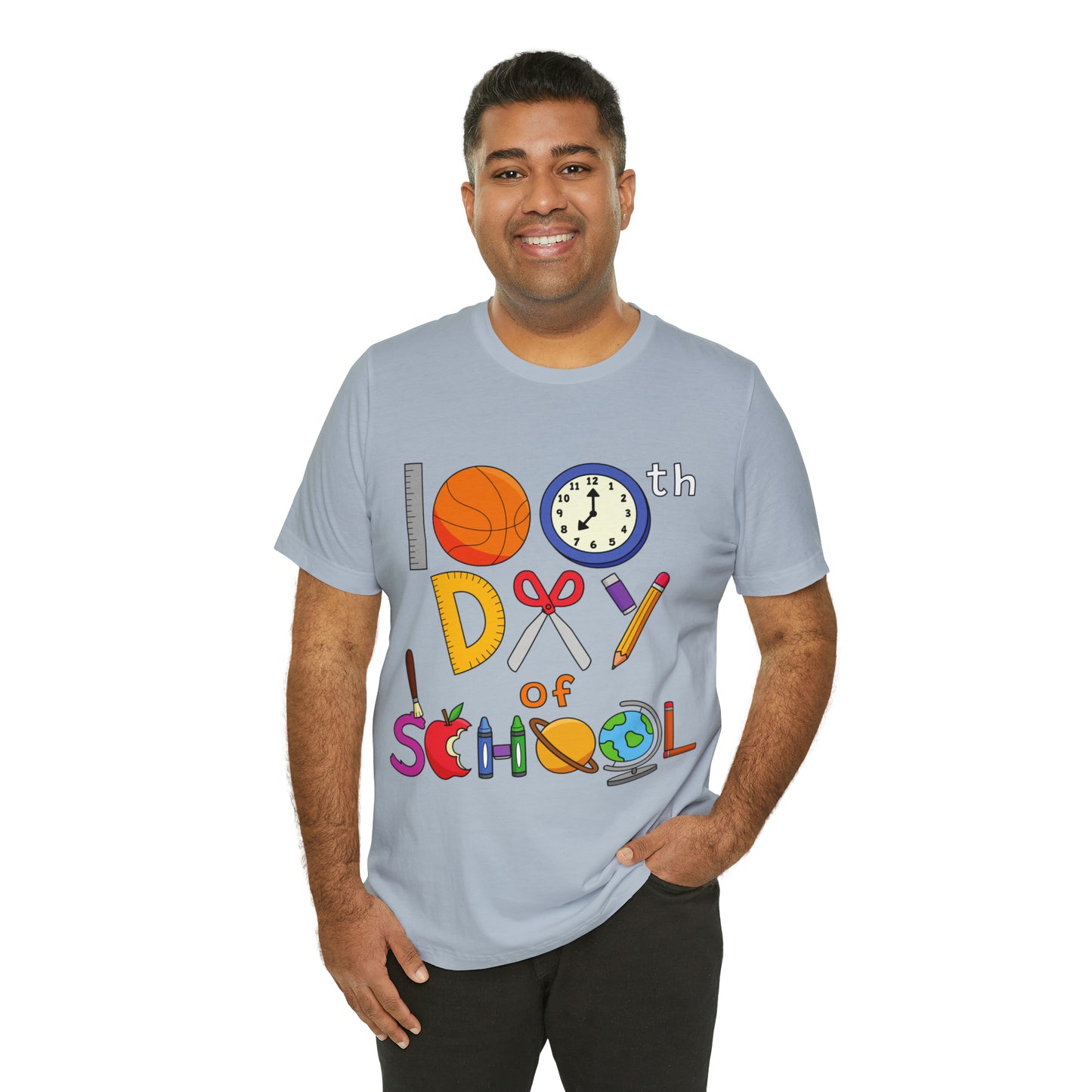 100th Day of School Teacher T- Shirt - Unisex Jersey Short Sleeve Tee