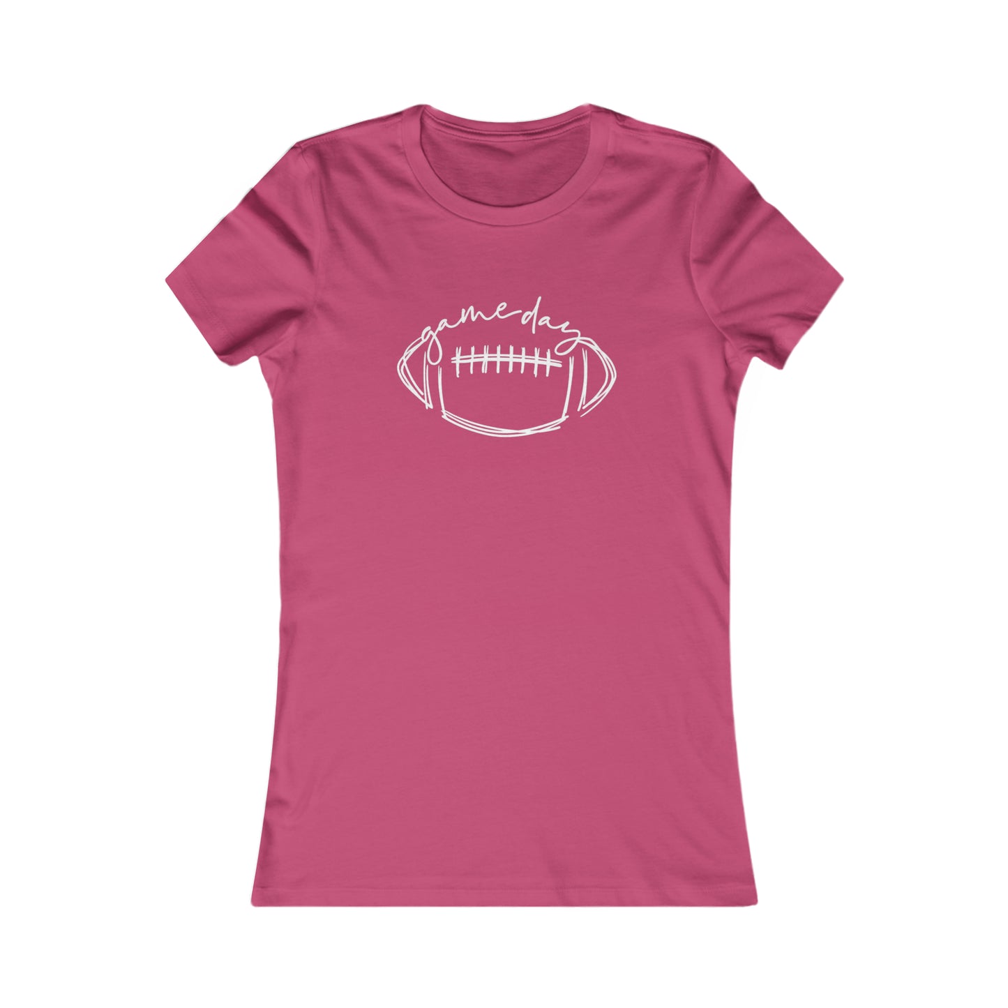 Game Day Football White Design Women's Favorite Tee