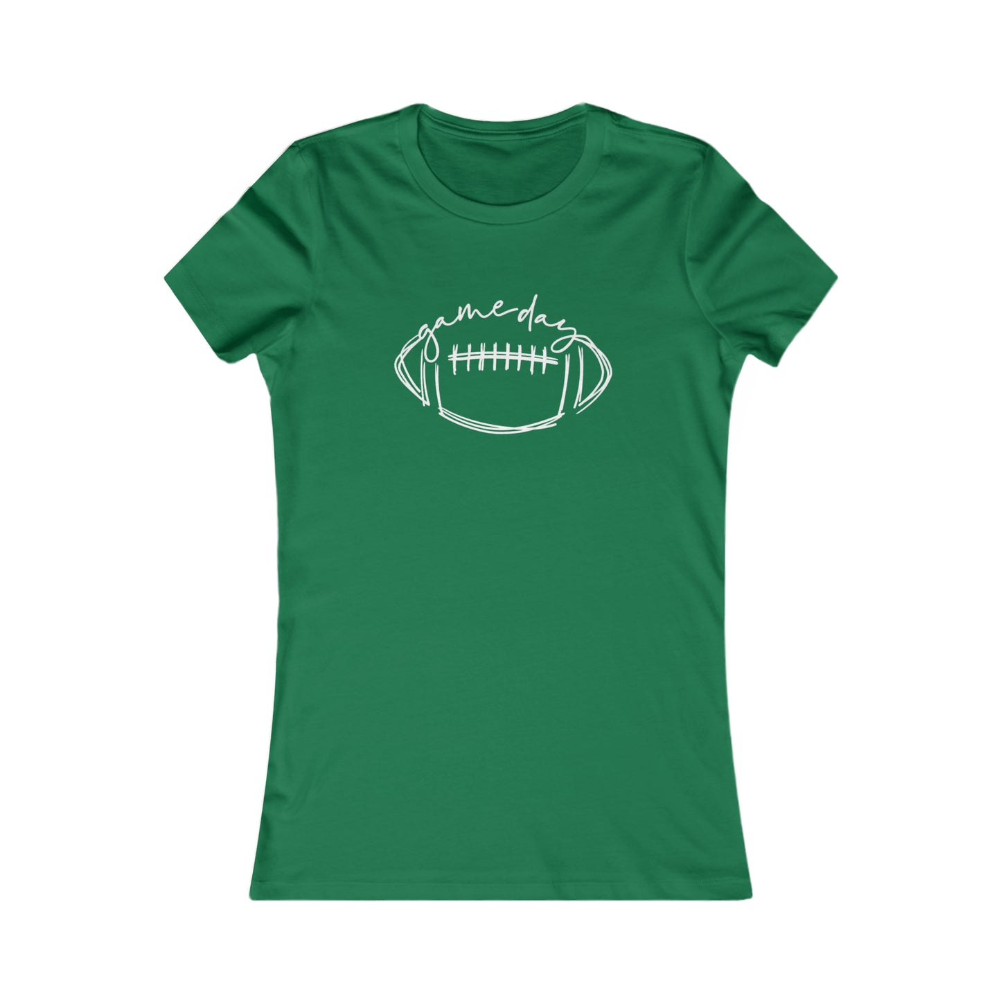Game Day Football White Design Women's Favorite Tee