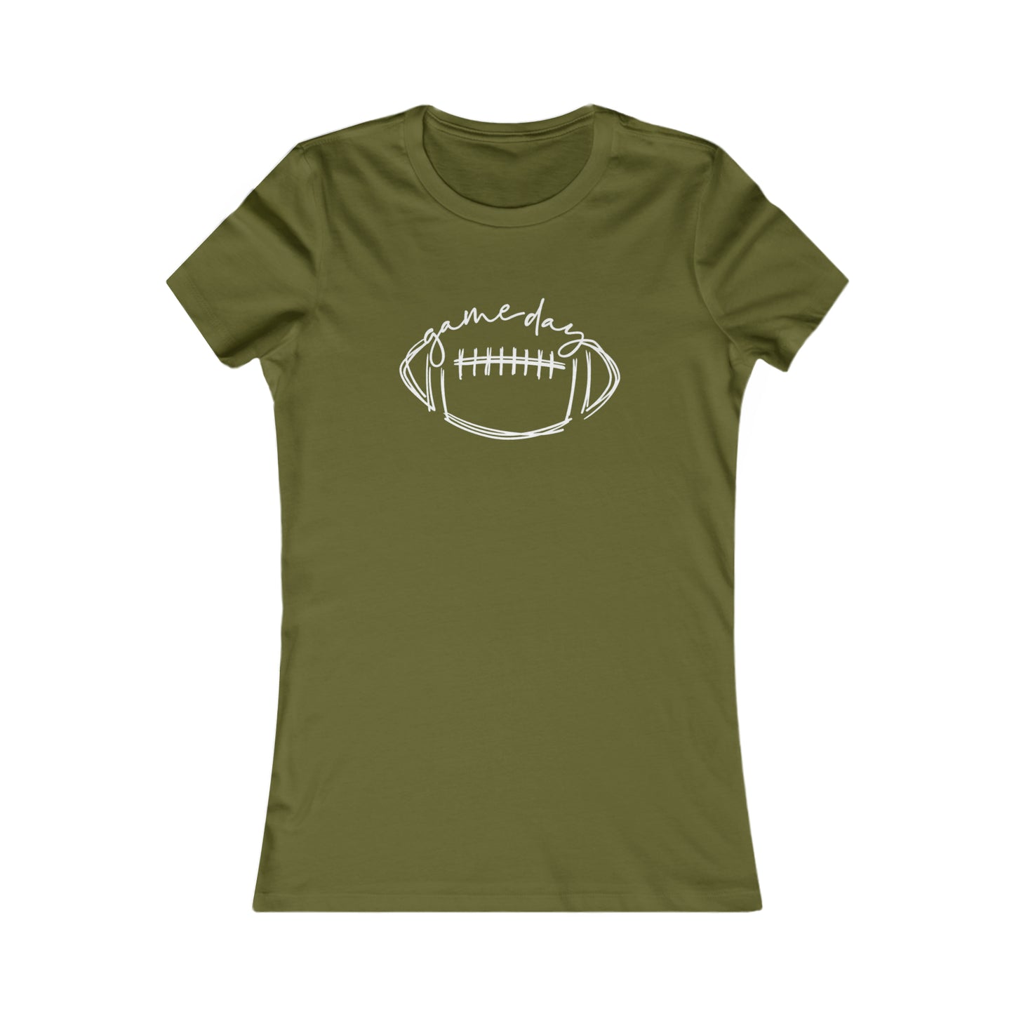 Game Day Football White Design Women's Favorite Tee
