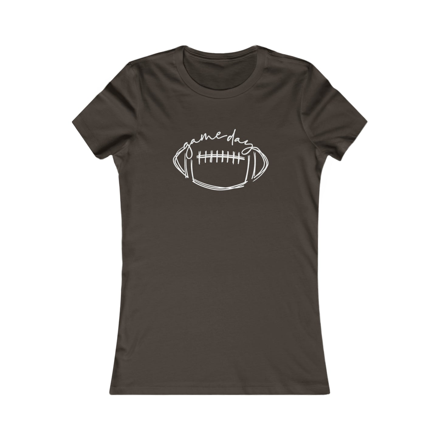 Game Day Football White Design Women's Favorite Tee