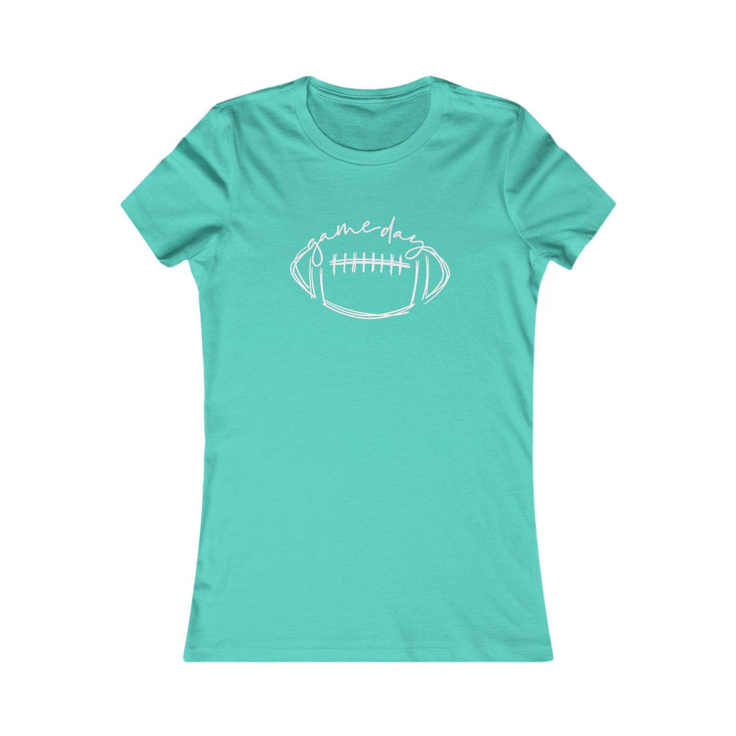 Game Day Football White Design Women's Favorite Tee